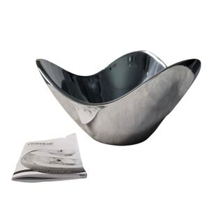 Nambe Wave‎ Serving Bowl, Polished Alloy Metal, Oven Safe, 9 Inch - Silver